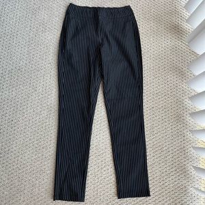 Black Striped Cigarette Pants